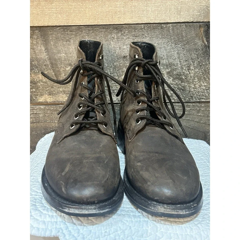 Thursday Handmade Brown Leather Lace Up‎ Boots Men's Size 8.5 EUC